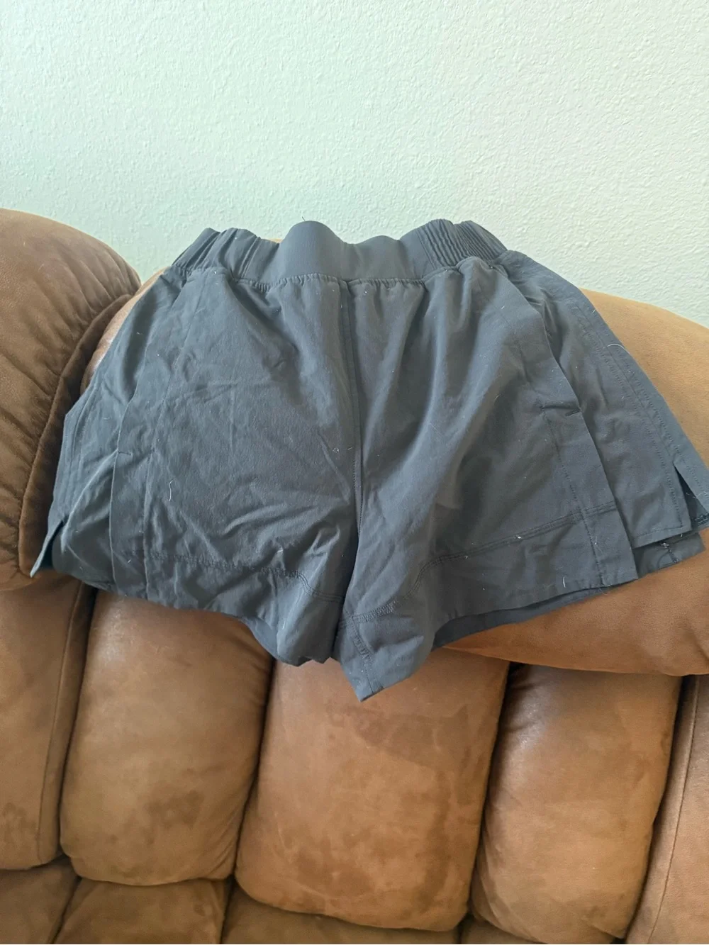 lululemon athletica Black Running Shorts with Elastic Waistband